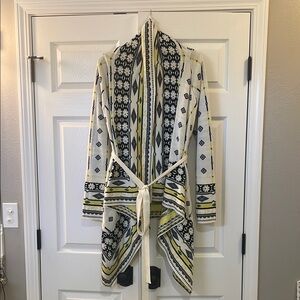 Boho Cream and Black Cardigan by Freeway